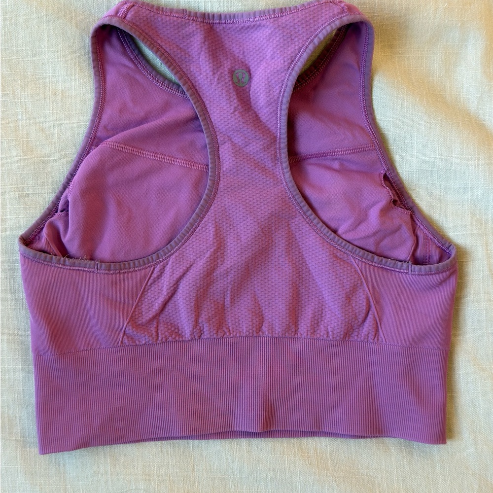 Lululemon pink high neck sports bra